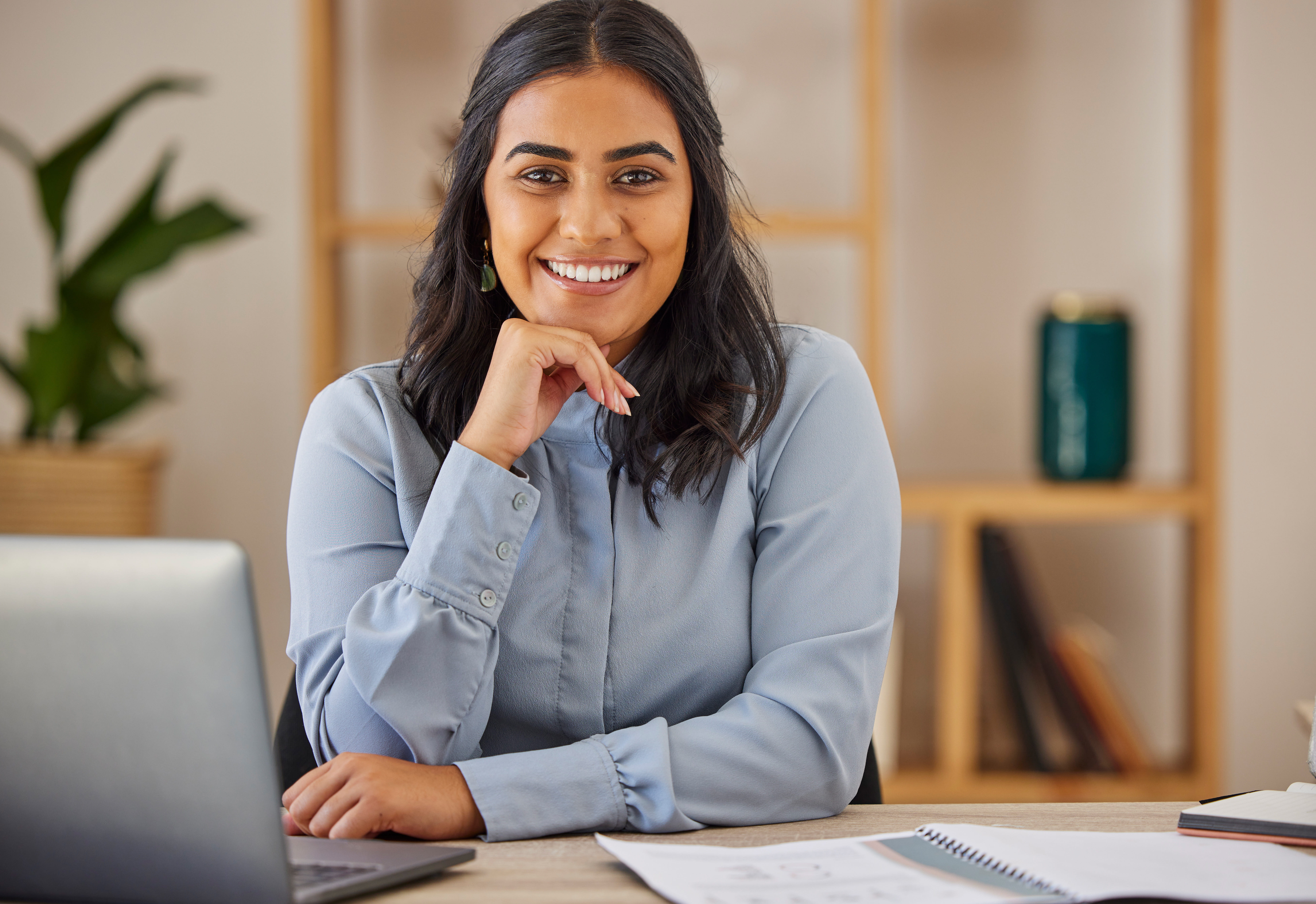 Professional woman at desk