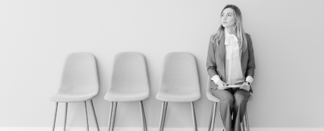 person waiting for interview