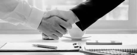 two people shaking hands