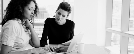 person meeting with boss