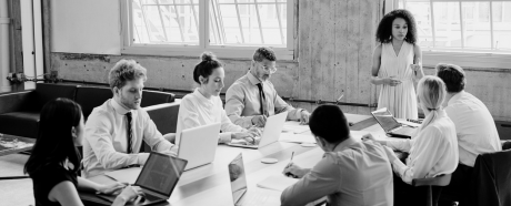 leader presenting to group