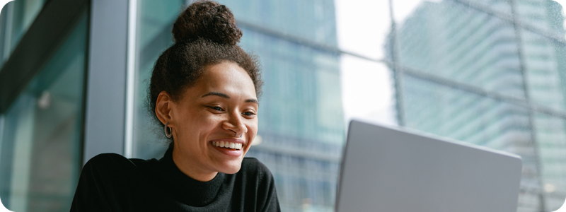 Professional on Laptop