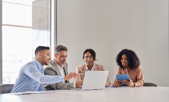Professionals Collaborating at Work